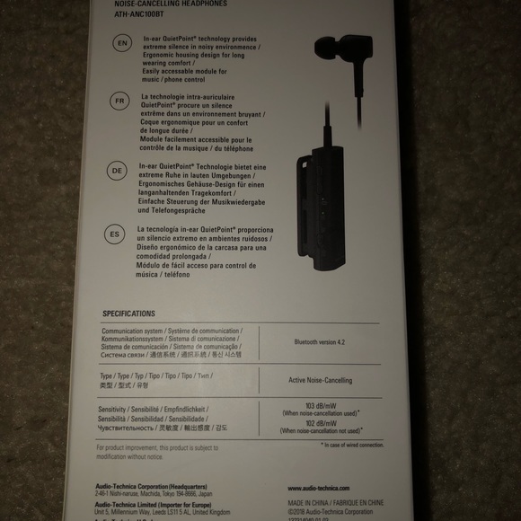 AudioTechnica Wireless Noice-Cancelling Headphones - Picture 7 of 8